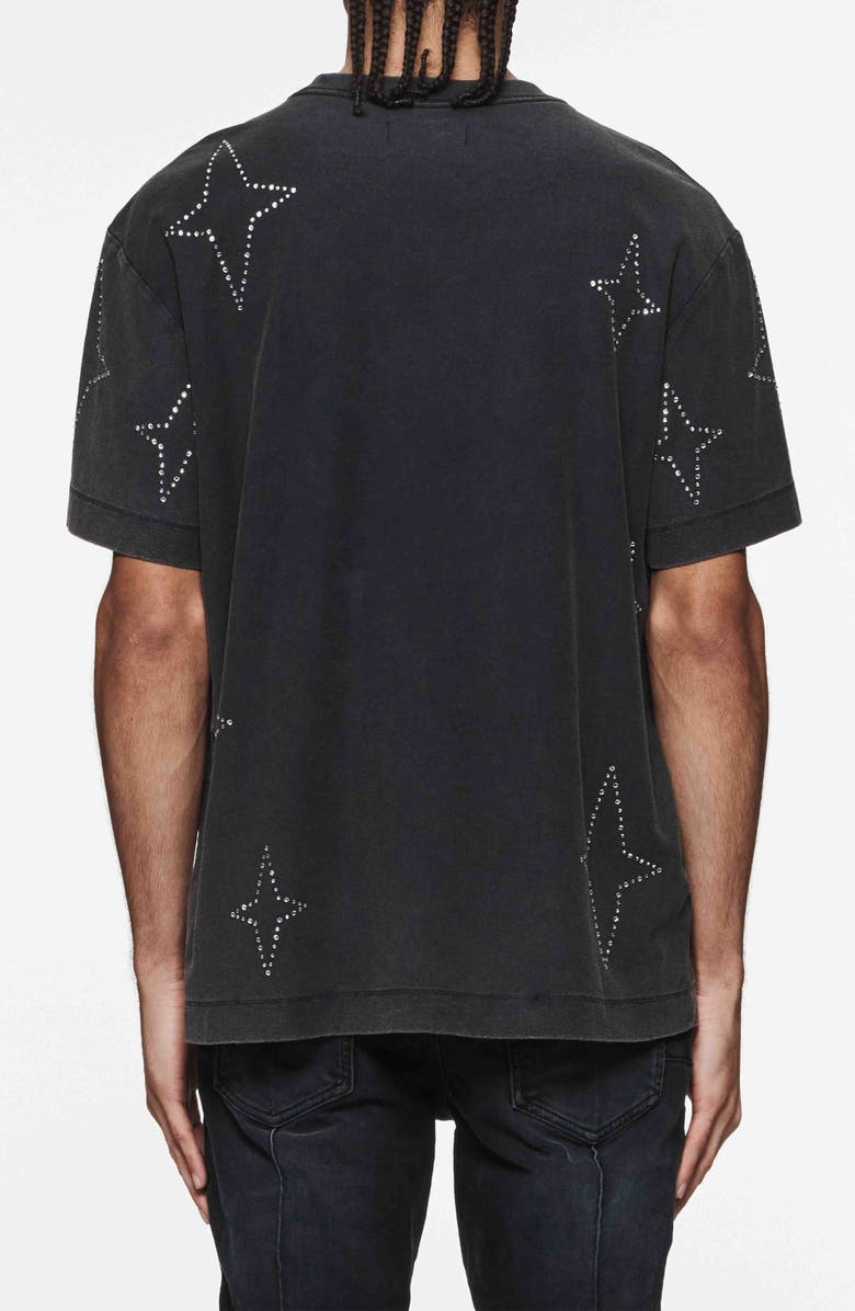 PURPLE BRAND Crystal Embellished Textured Jersey Graphic T-Shirt, Alternate, color,