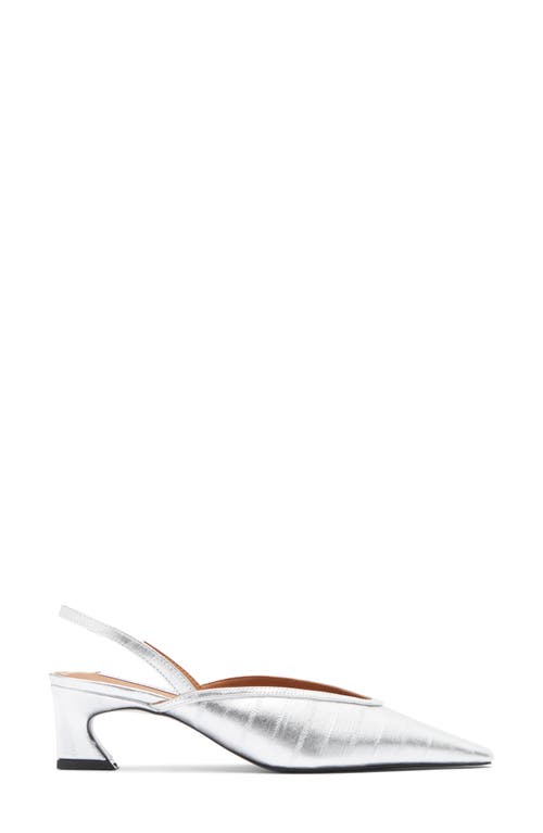 Shop Steve Madden Haleigh Slingback Pump In Silver