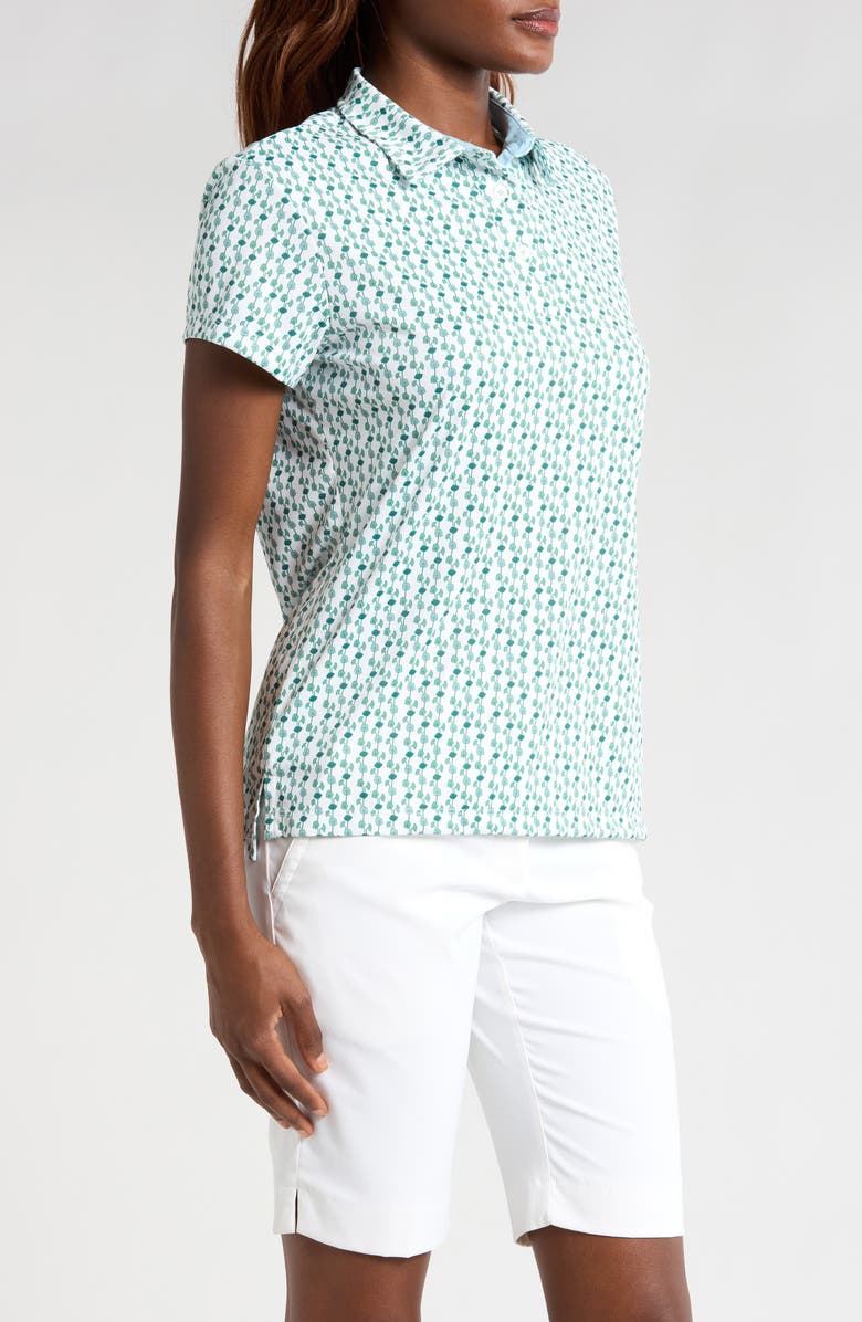 Swannies Tori Print Polo Shirt, Alternate, color, Sage