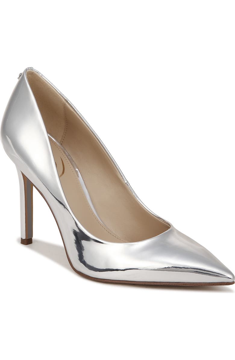 Sam Edelman Hazel Pointed Toe Pump, Main, color, Soft Silver