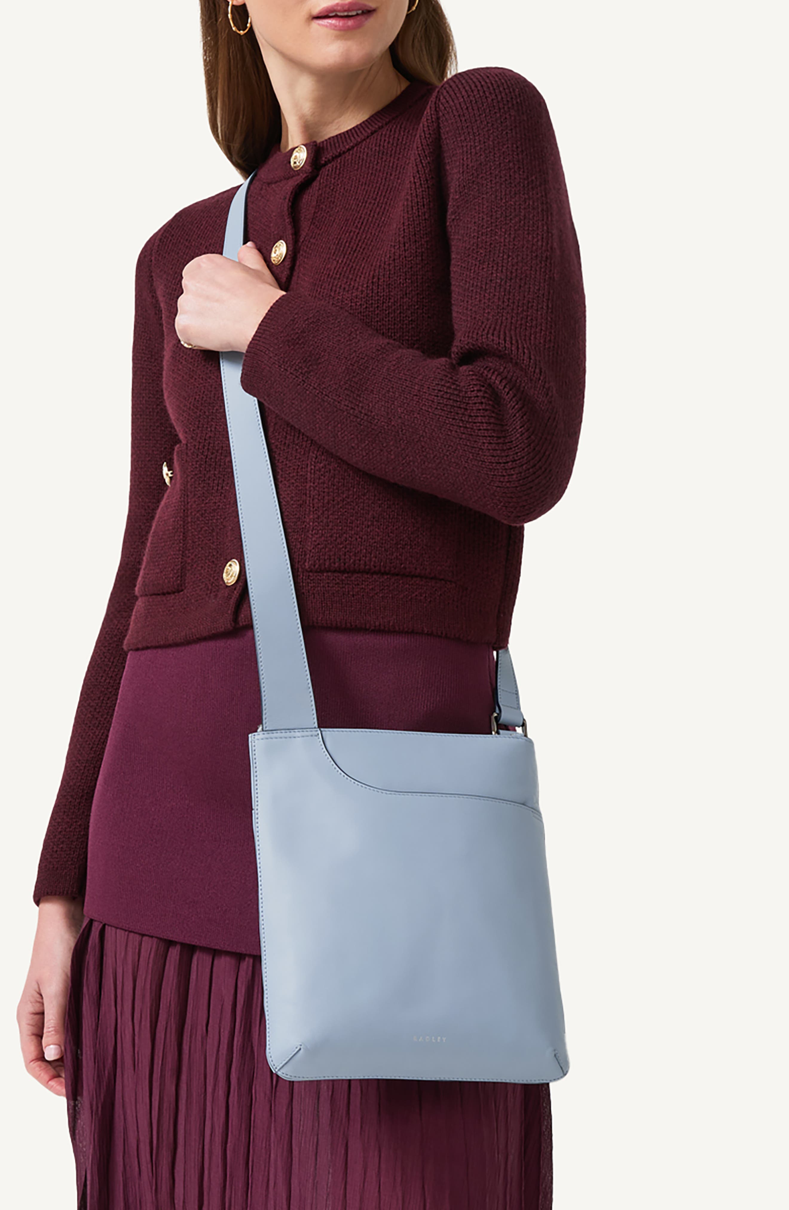 Radley Pockets Medium Ziptop Crossbody Bag, Alternate, color, Smoke Blue