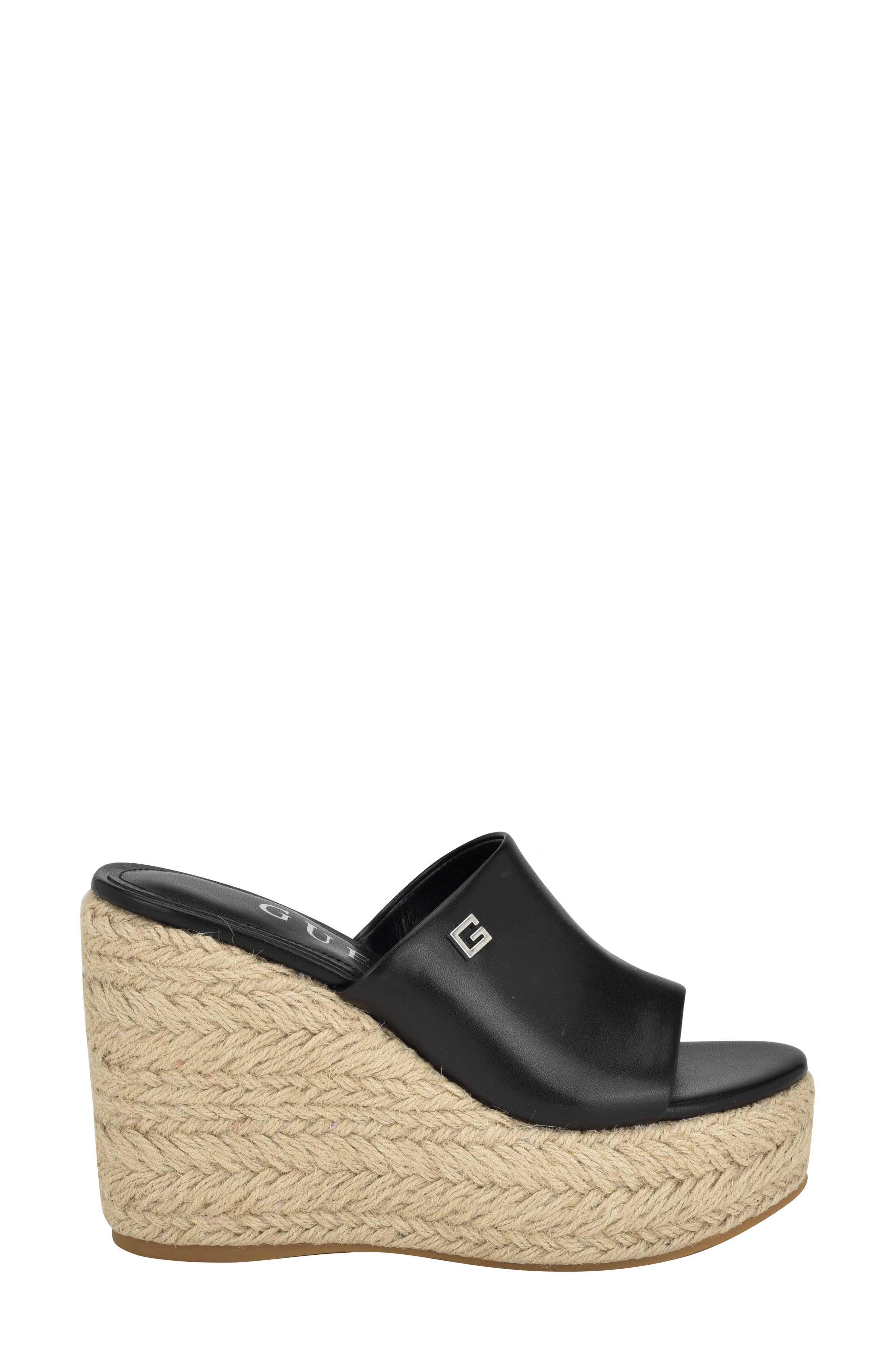 GUESS Evba Espadrille Platform Wedge Sandal, Alternate, color, 