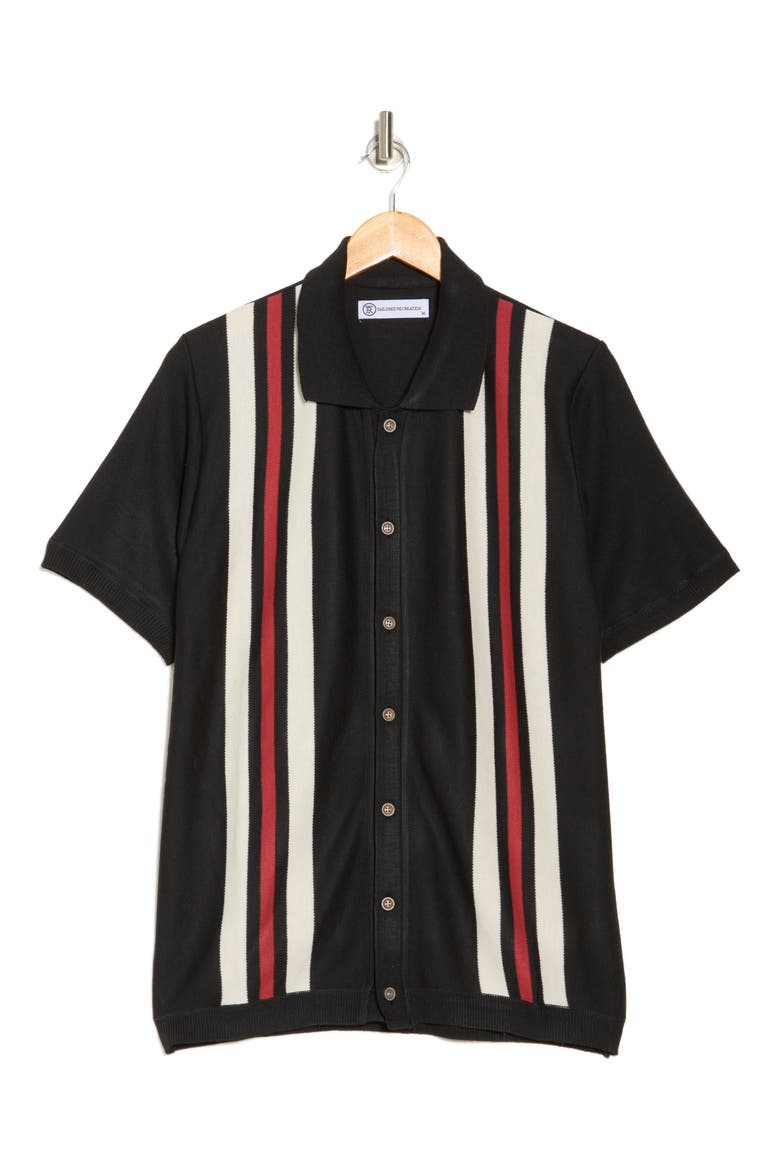 Slim Fit Sweater Knit Polo, Alternate, color, BLACK