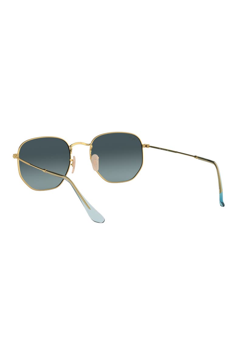 51mm Geometric Sunglasses, Alternate, color, GOLD/ BLUE GRADIENT
