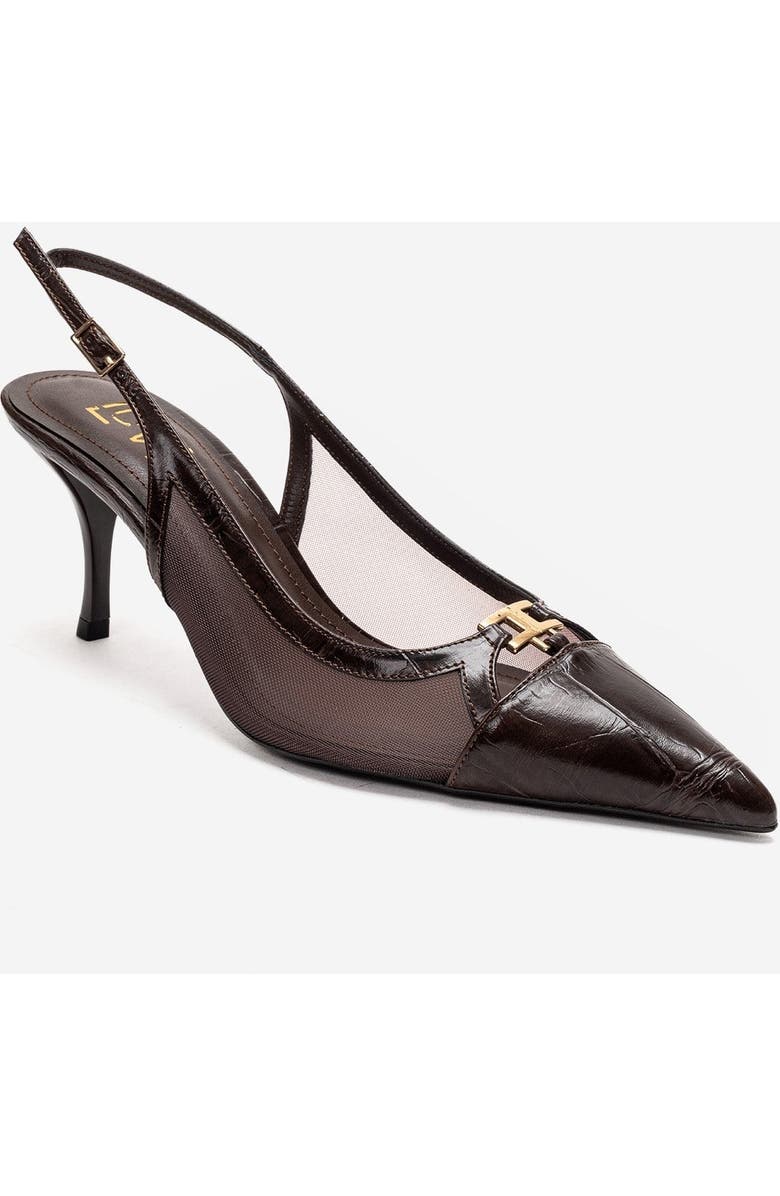 Prologue Shoes Orella Stiletto Mesh Pump, Alternate, color, Brown Print