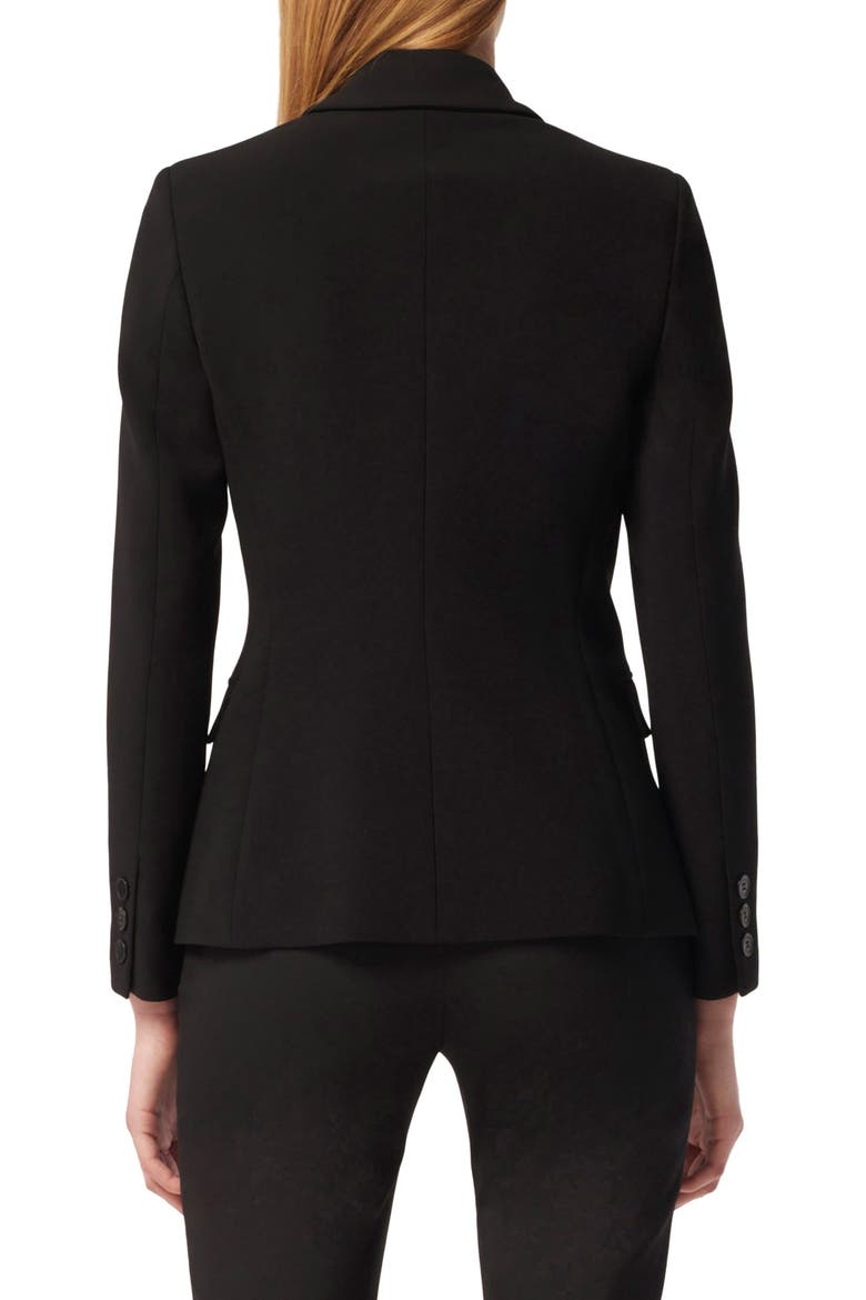 Indiana Double Breasted Twill Blazer, Alternate, color, 000001 BLACK