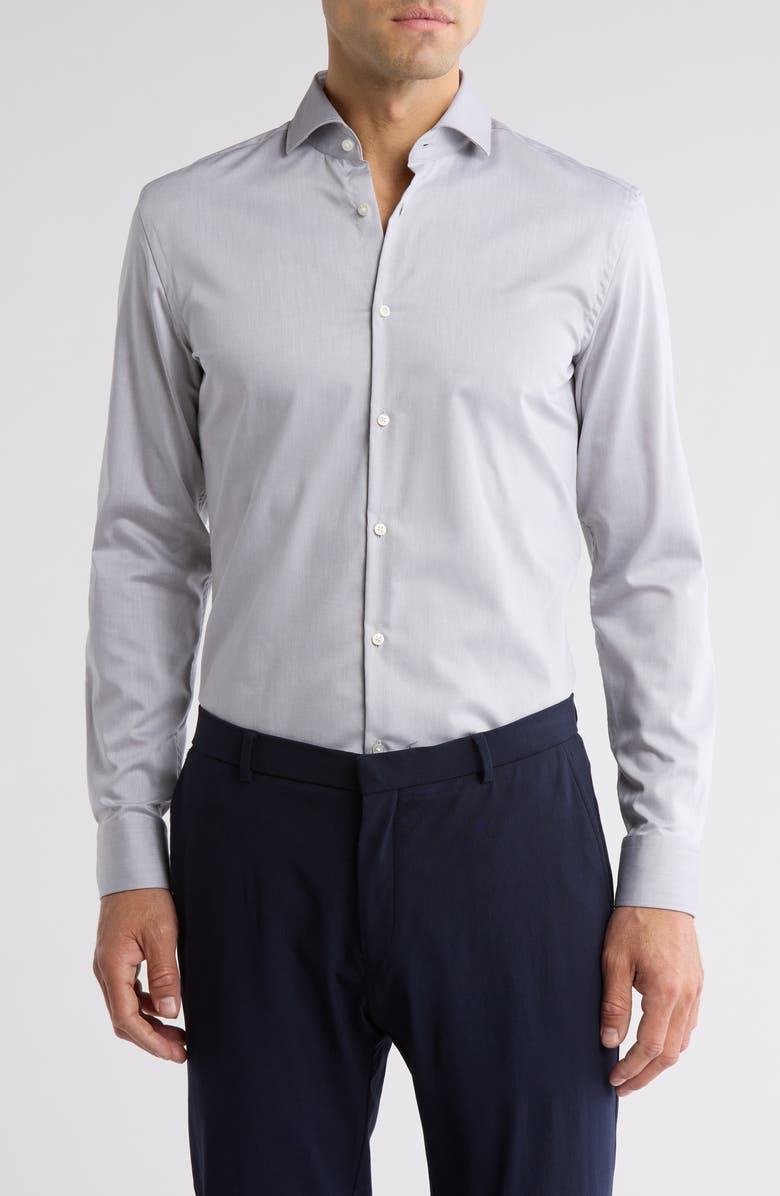 HUGO Kason Slim Fit Easy Iron Cotton Dress Shirt, Main, color, 
