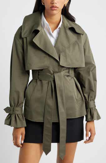 Open Edit Exaggerated Crop Trench Coat