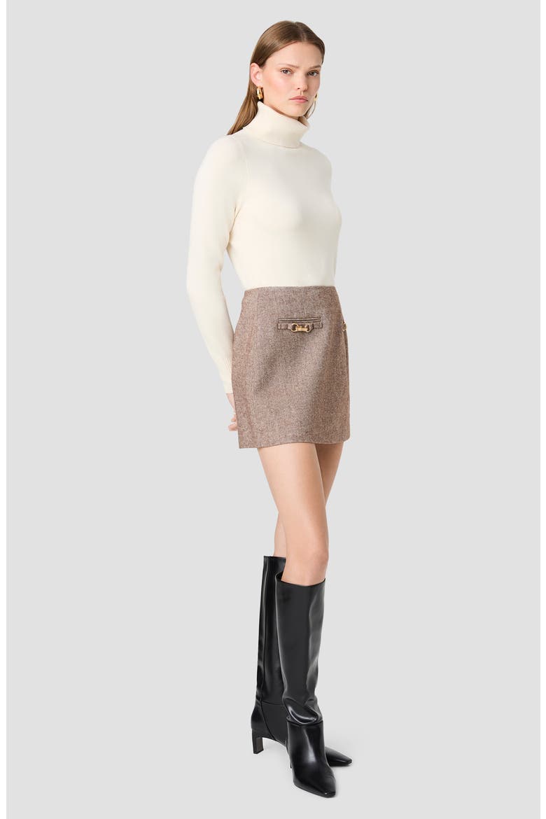 Naya Herringbone Miniskirt, Alternate, color, NAYA HERRINGBONE