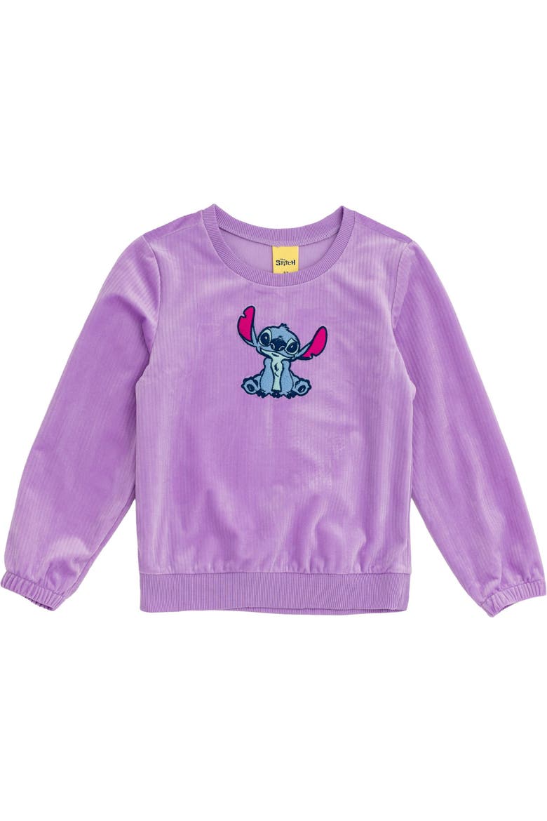 Lilo & Stitch Velour 2-Piece Sweatshirt and Pants Set, Alternate, color, Purple Rose Stitch