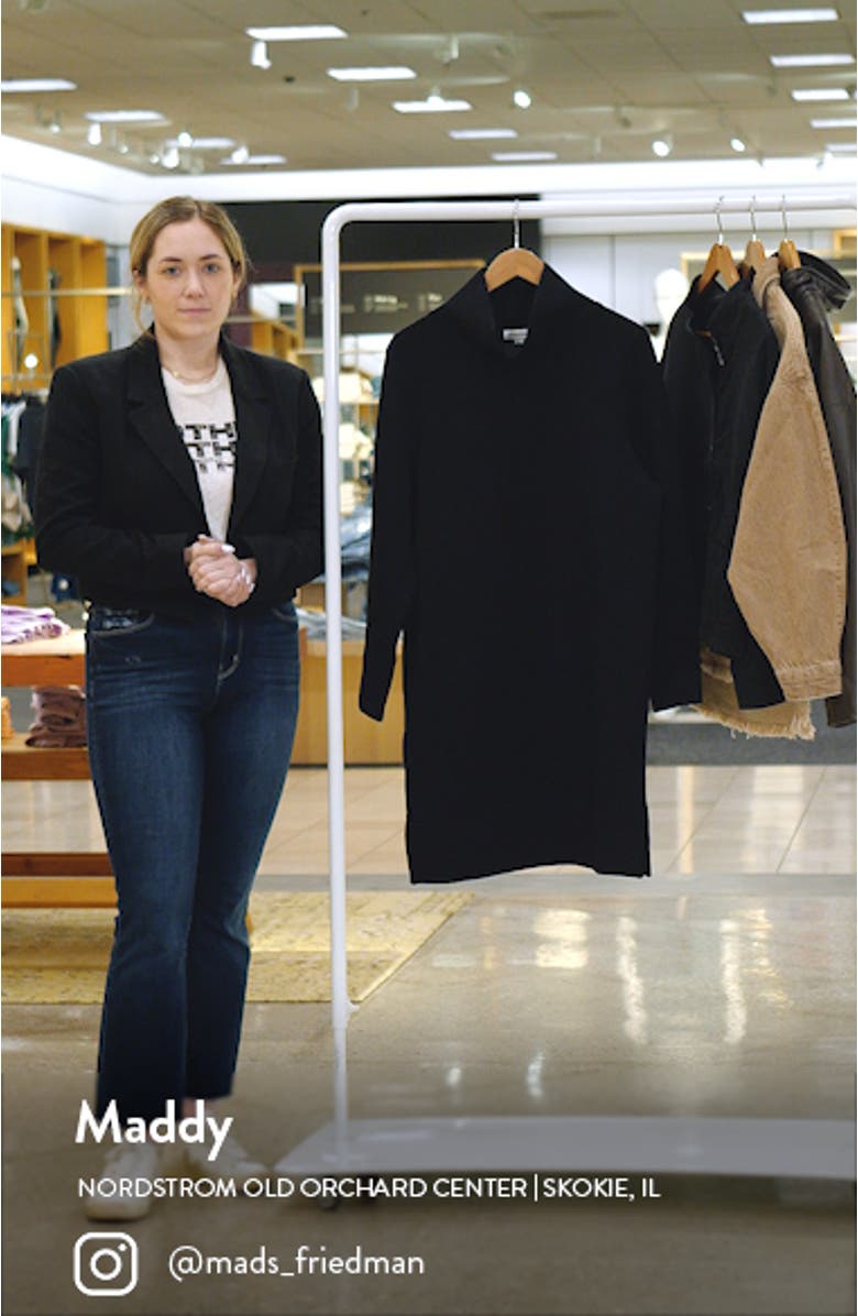 Turtleneck Long Sleeve Scuba Knit Dress, sales video thumbnail