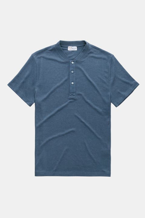 Henley Short Sleeve Viscose Interlock