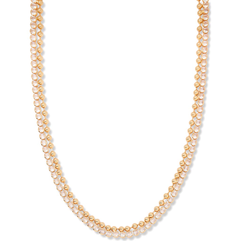 Brook & York Brook And York Elodie Layered Tennis Necklace In Gold