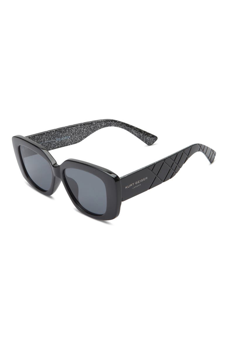 Rectangular Sunglasses, Alternate, color, SOLID BLACK