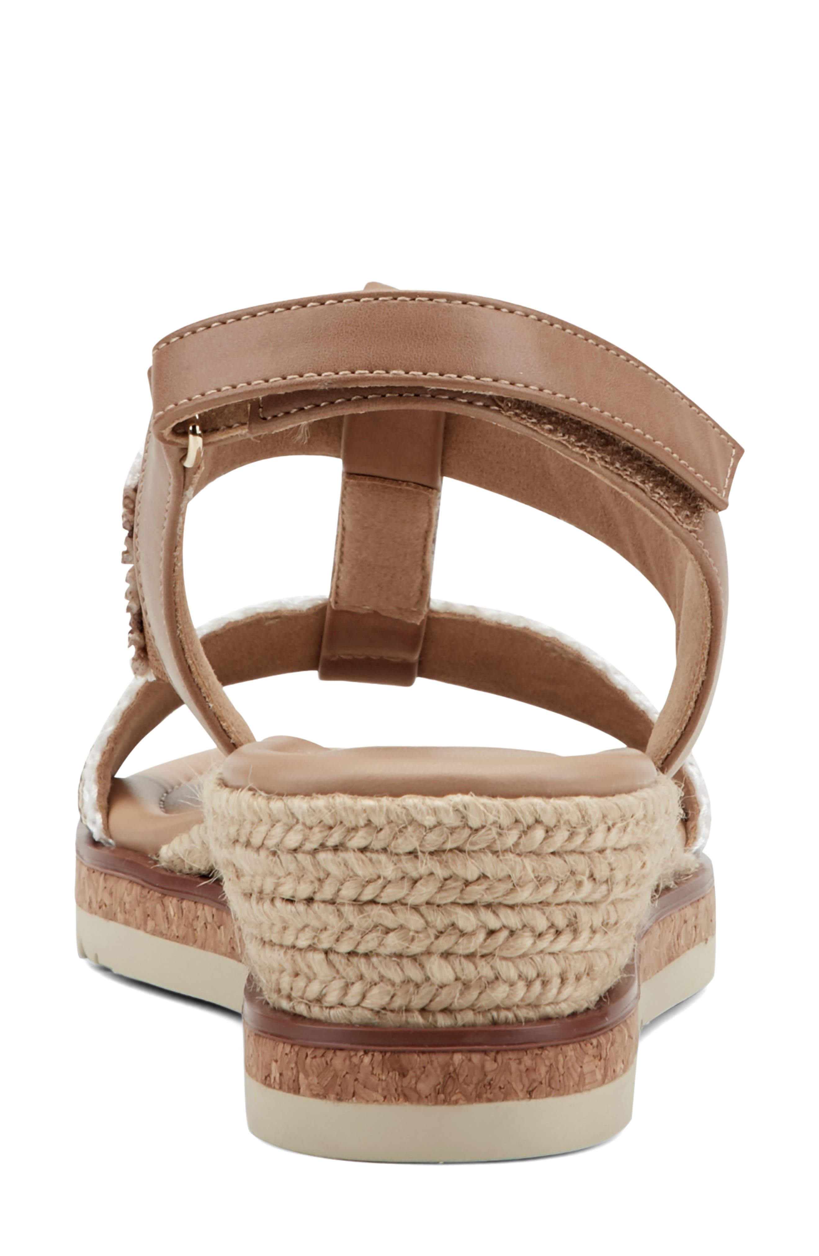 Selene Wedge Sandal, Alternate, color, DARK NATURAL