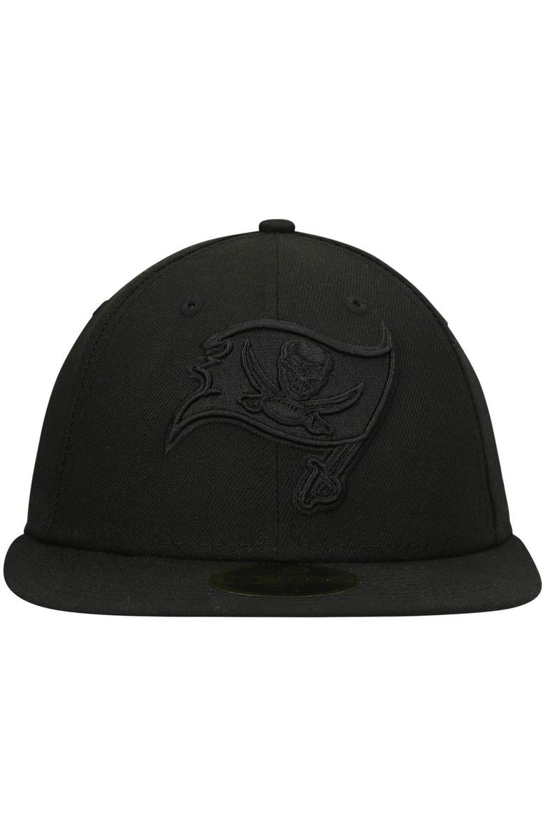 New Era Men's New Era Black Tampa Bay Buccaneers Black on Black Low Profile 59FIFTY II Fitted Hat, Alternate, color, 