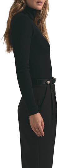 Amelia Rib Merino Wool Turtleneck Top