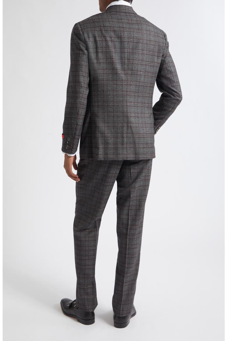 Delain Over Check Wool Suit, Alternate, color, GREY 970