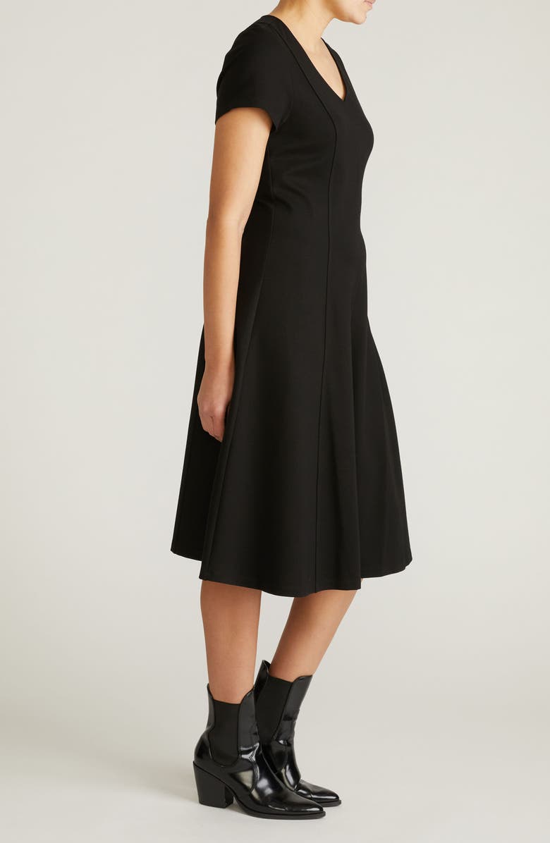 Universal Standard Lucinda Ponte Dress, Alternate, color, Black