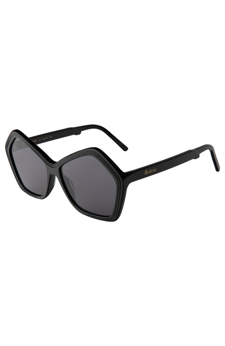 Illesteva Barbra Sunglasses, Alternate, color, Black / Grey