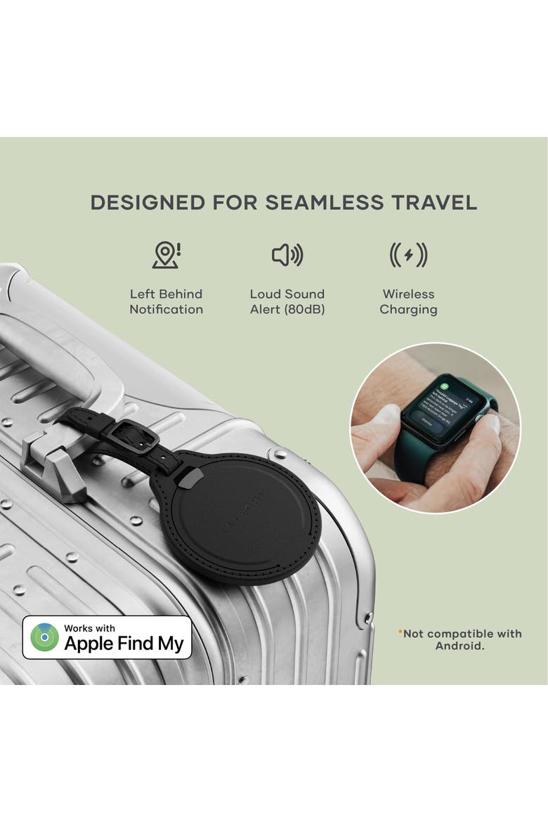 Vegan Leather FindAll Luggage Tag, Alternate, color, Black