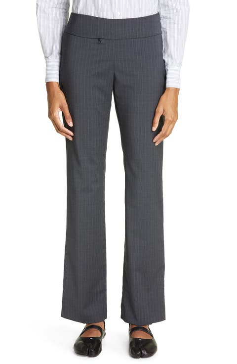 Saba Pinstripe Low Rise Straight Leg Pants
