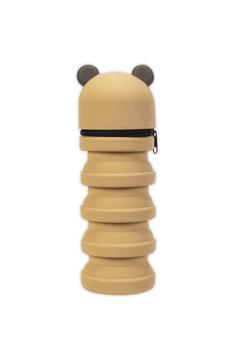 Little Yellow Bicycle Retractable Pencil Case, Pug Dog Character, Alternate, color, Brown