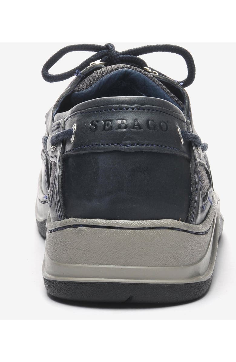 Sebago Clovehitch II Fgl Waxed Boat Shoes, Alternate, color, Blue Navy-Dk Grey