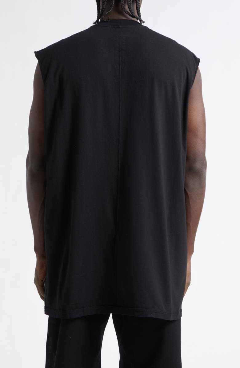 Rick Owens DRKSHDW Tarp T Longline Sleeveless T-Shirt, Alternate, color, Black