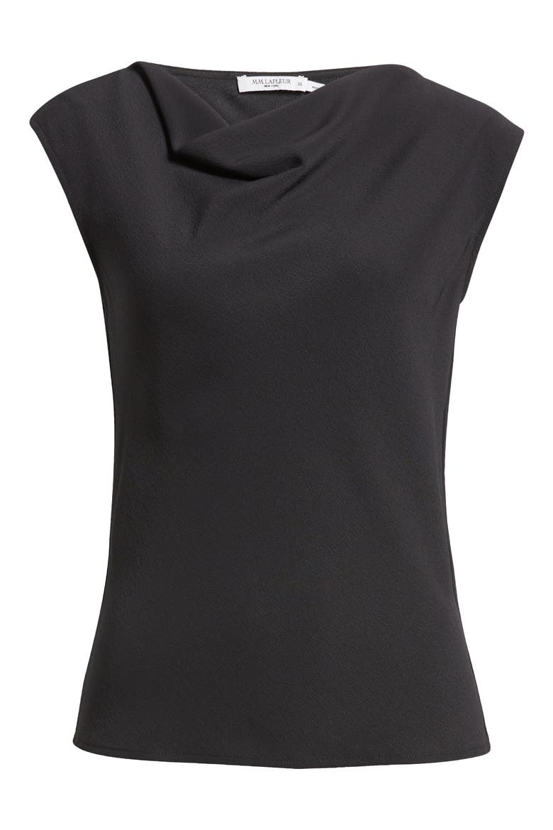 The Nora Eco Soft Wave Crepe Top, Alternate, color, BLACK