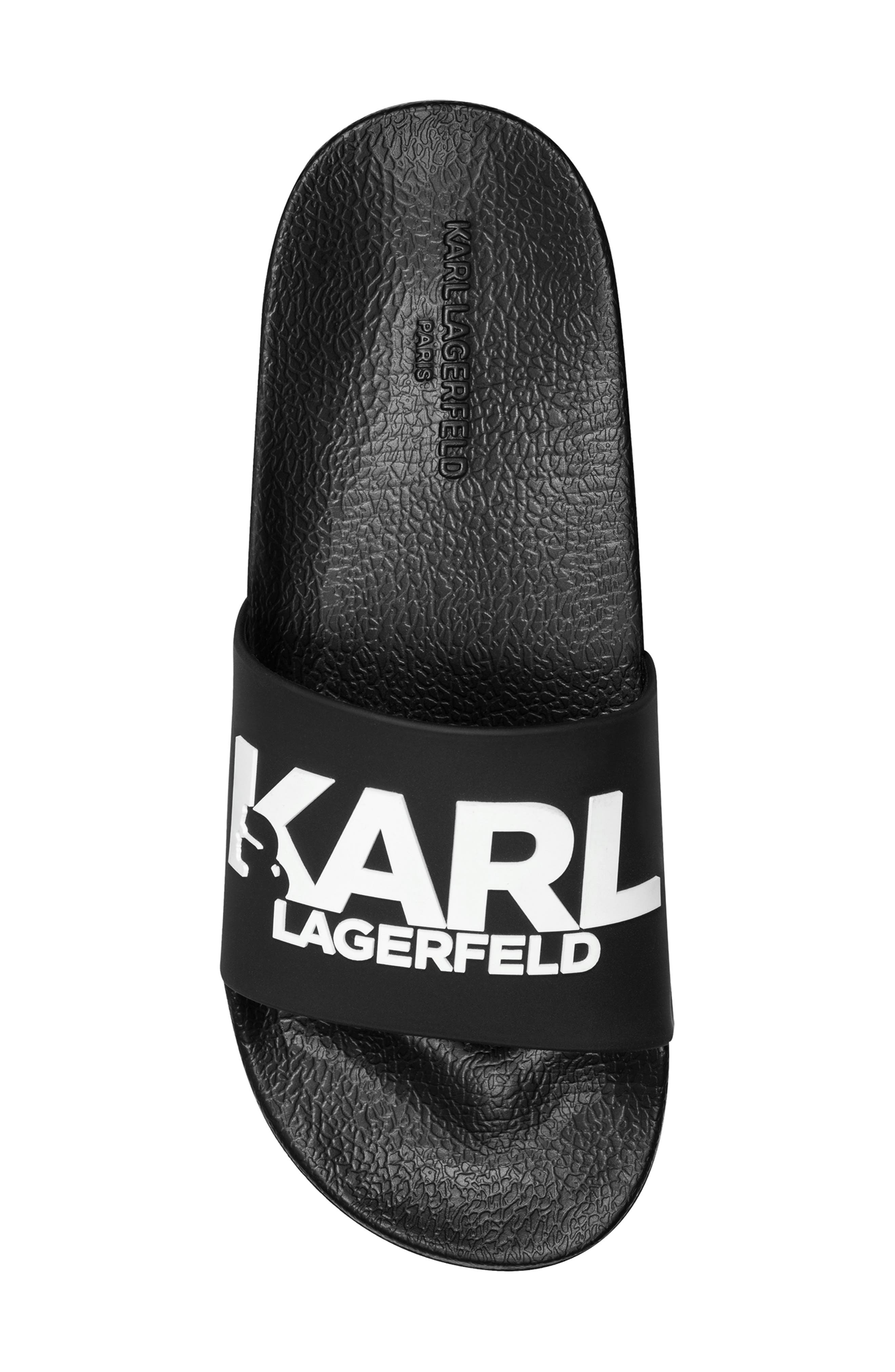 KARL LAGERFELD PARIS Perrin Slide Sandal, Alternate, color, Black