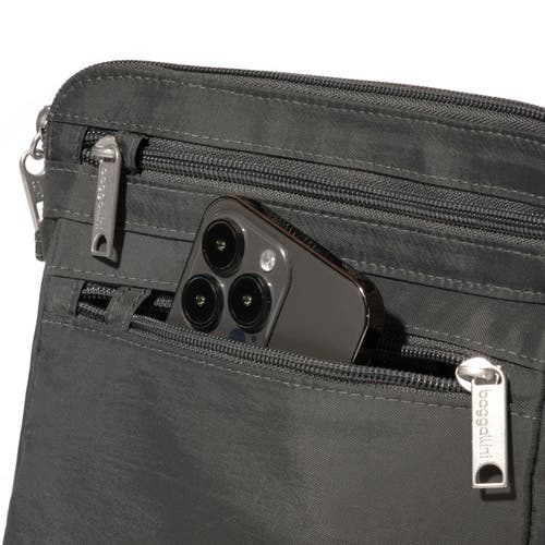 Baggallini Securtex Anti-theft Crossbody Bag In Gray