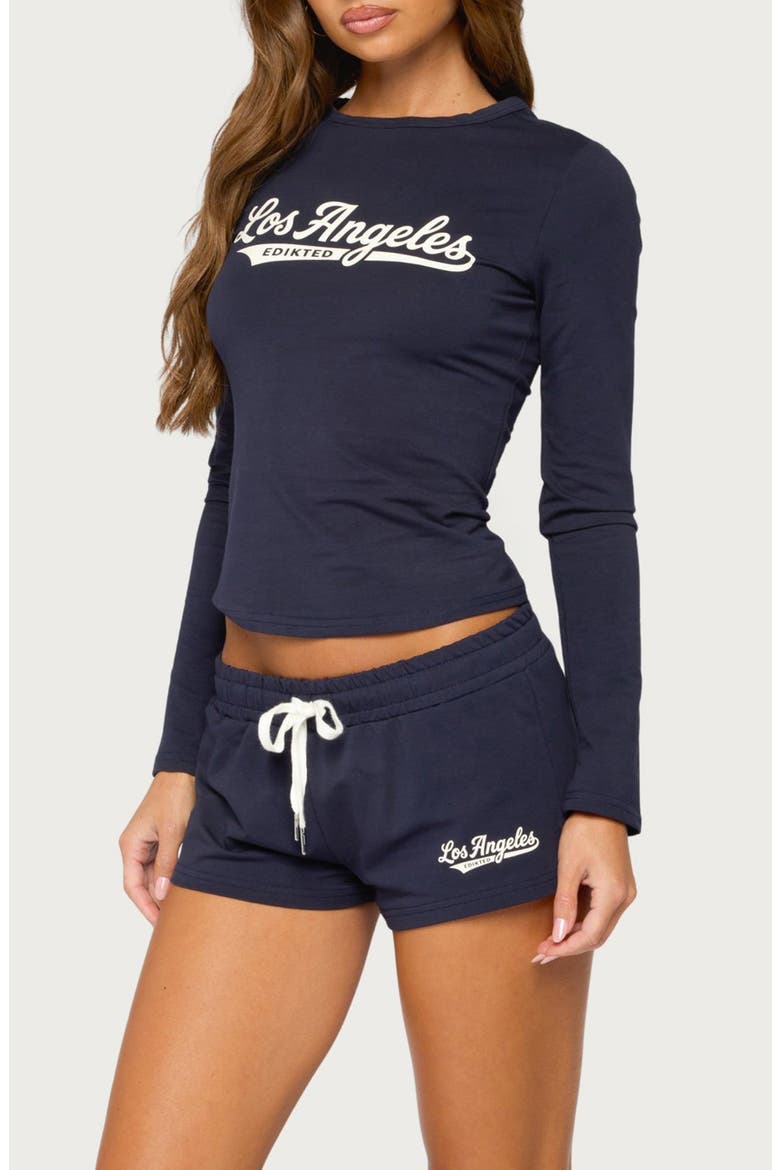 Cali Graphic Long Sleeve T-Shirt, Alternate, color, NAVY