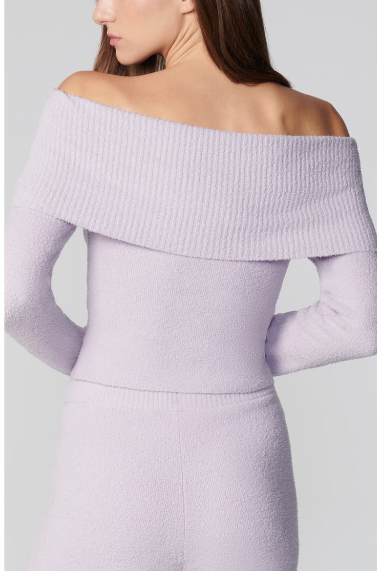 Off the Shoulder Long Sleeve Sweater, Alternate, color, SFT MIL LAVNDER