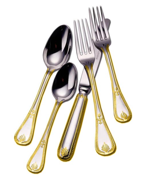 Couzon Consul Gold Accent 5 Piece Place Setting In Gold