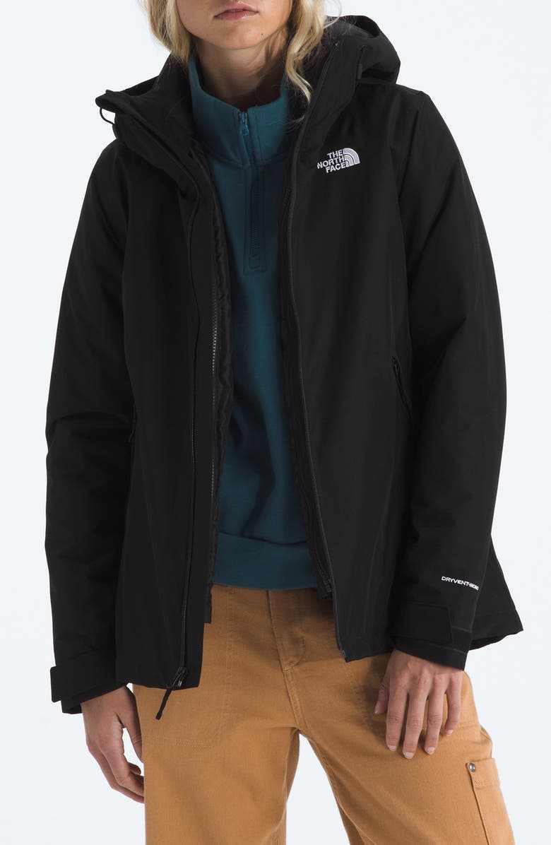 The North Face Carto Mono TriClimate<sup>®</sup> Waterproof 3-in-1 Jacket, Main, color, Tnf Black