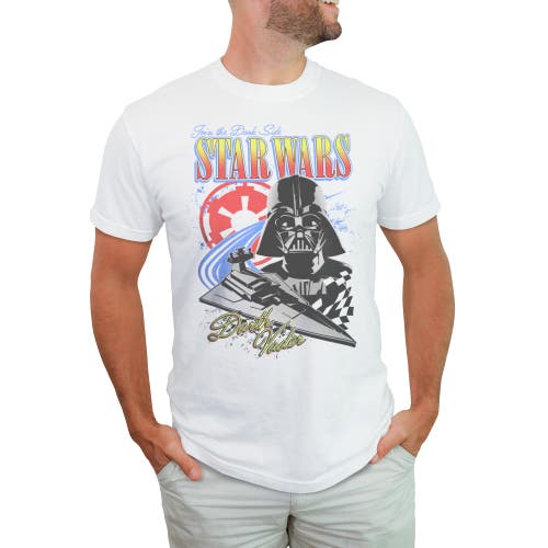 Star Wars Darth Vader Join The Dark Side Retro Poster Graphic T-shirt In White