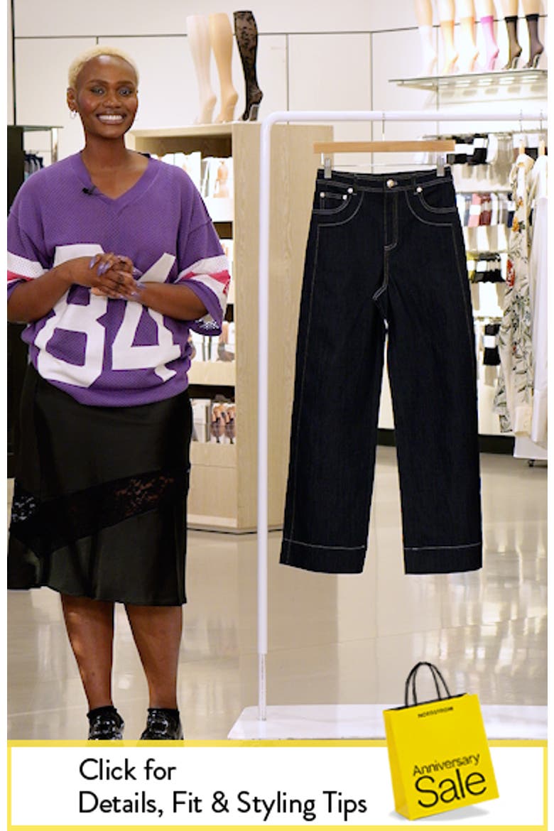 Sallie High Waist Ankle Wide Leg Jeans video