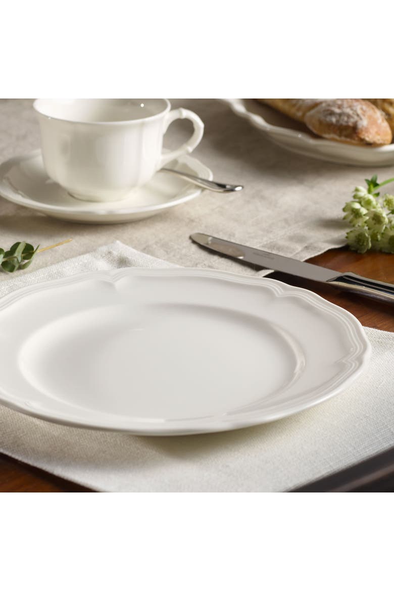 Manoir Salad Plate, Alternate, color, white