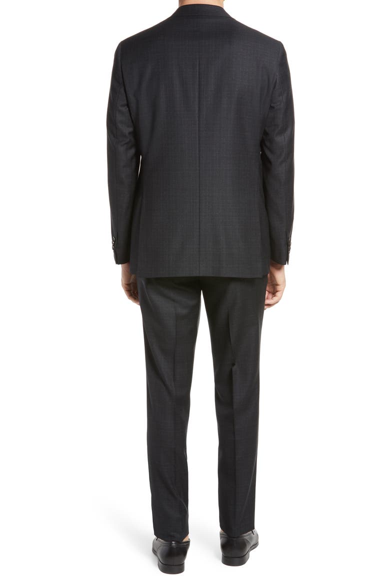 Jay Trim Fit Solid Wool Suit, Alternate, color, BLACK