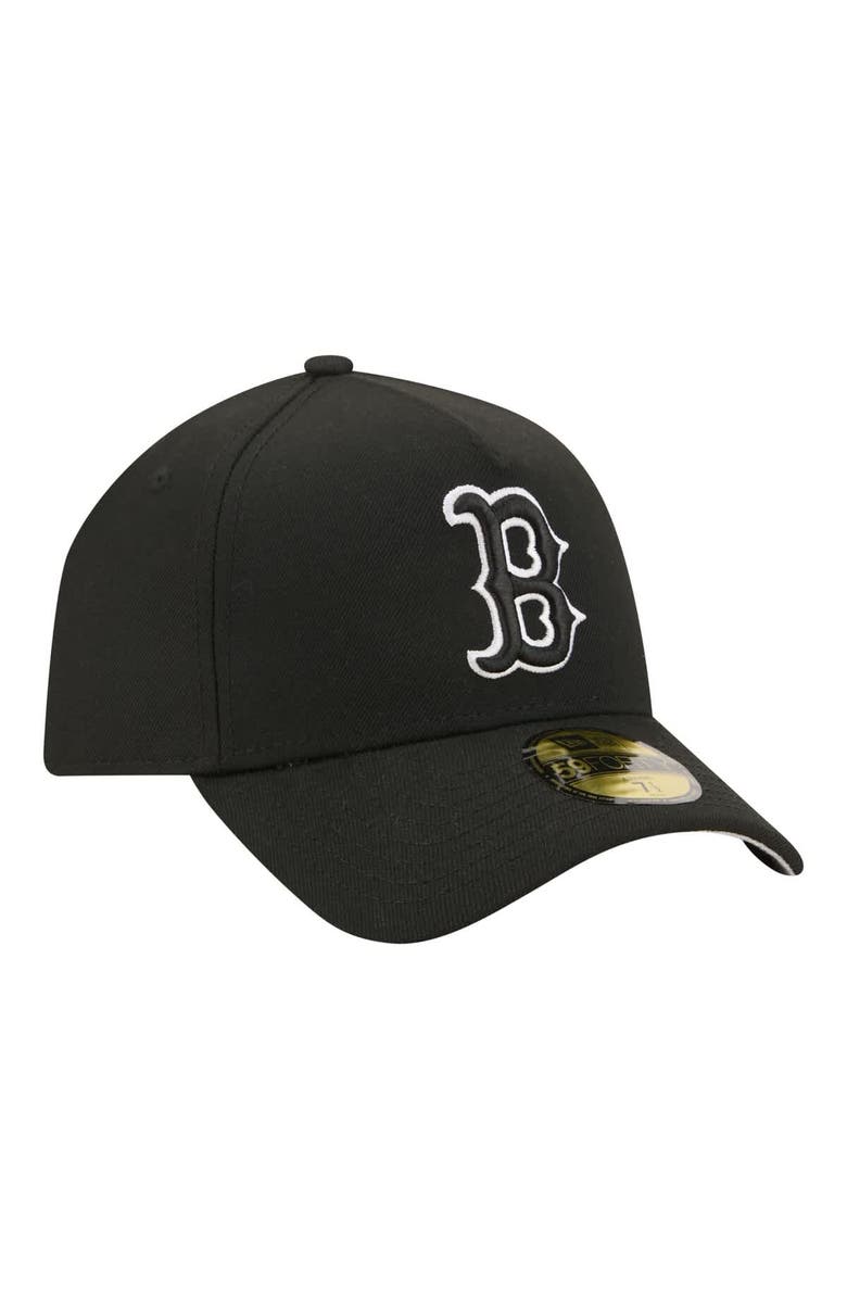 New Era Men's New Era Black Boston Red Sox A-Frame 59FORTY Fitted Hat, Alternate, color, Black