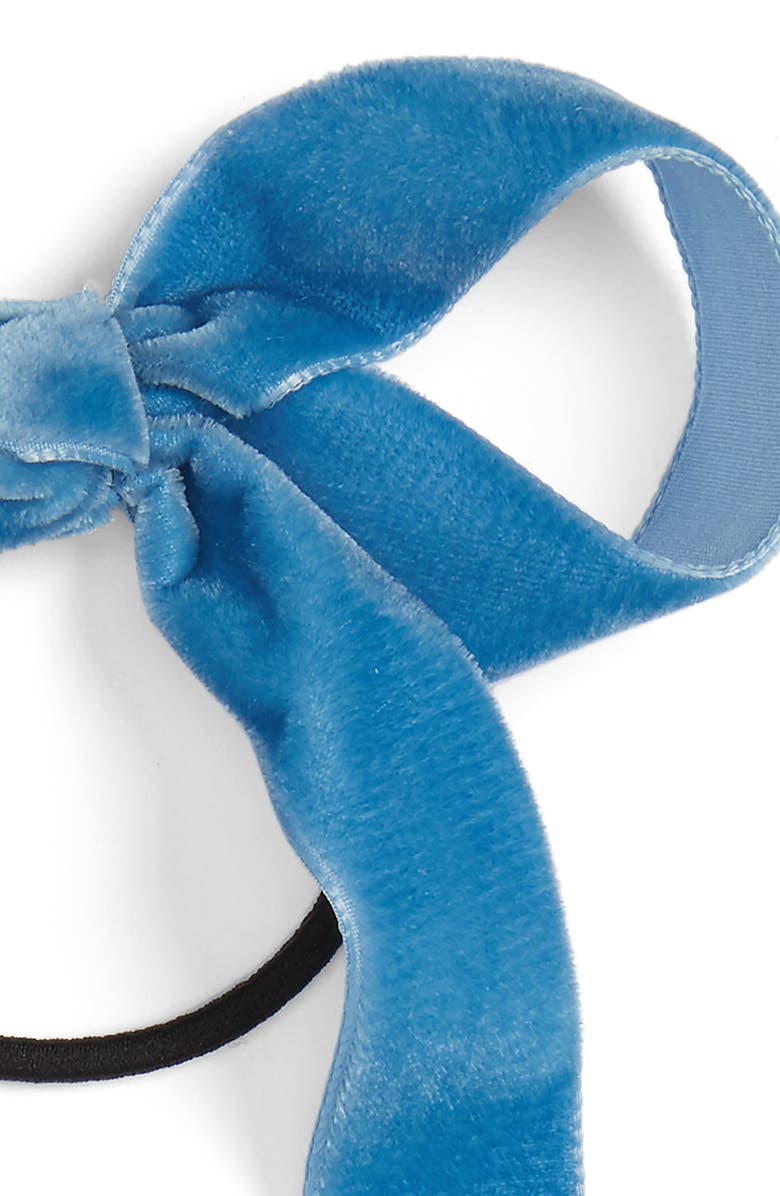 Cara Velvet Bow Hair Band, Alternate, color, 