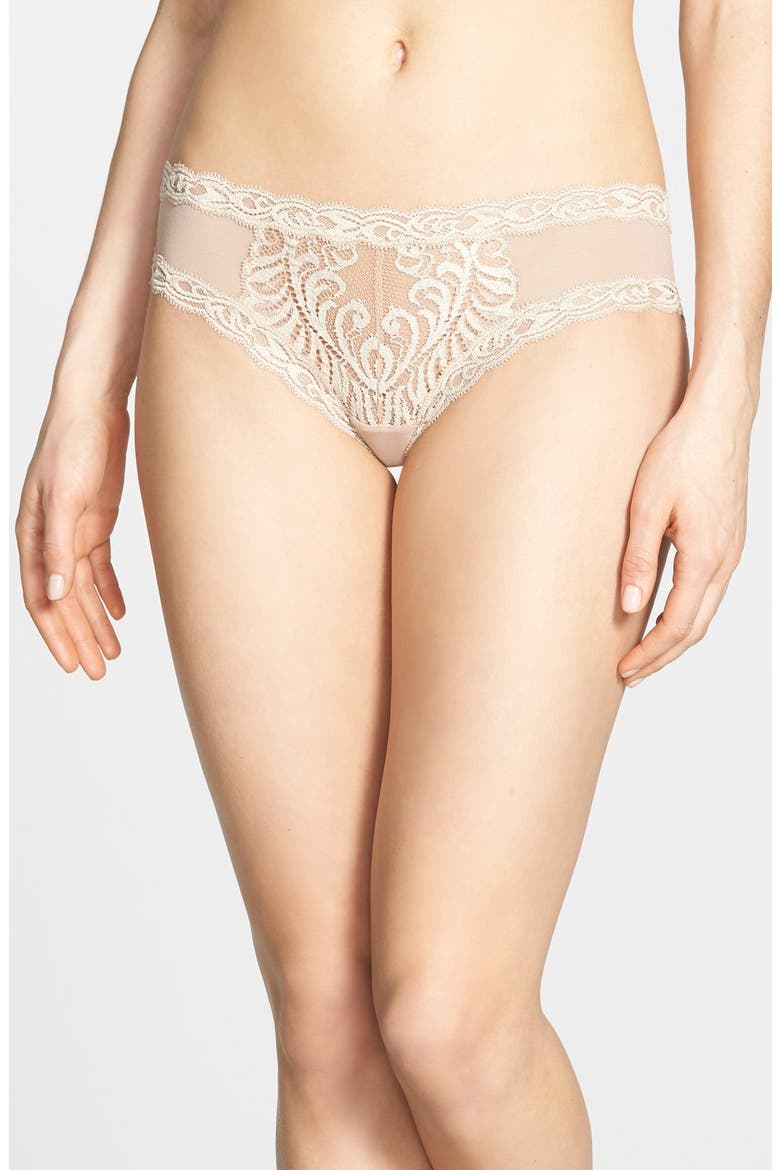 Feathers Hipster Briefs, Main, color, CAFE