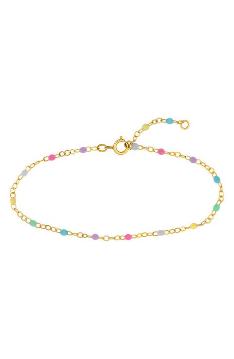 Enamel Station Chain Anklet