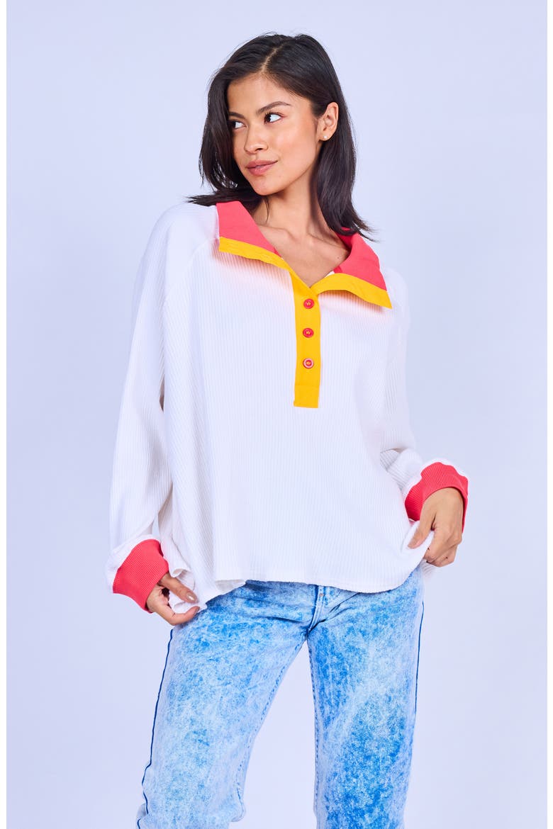 Ripple Rib Pullover, Main, color, Sugar