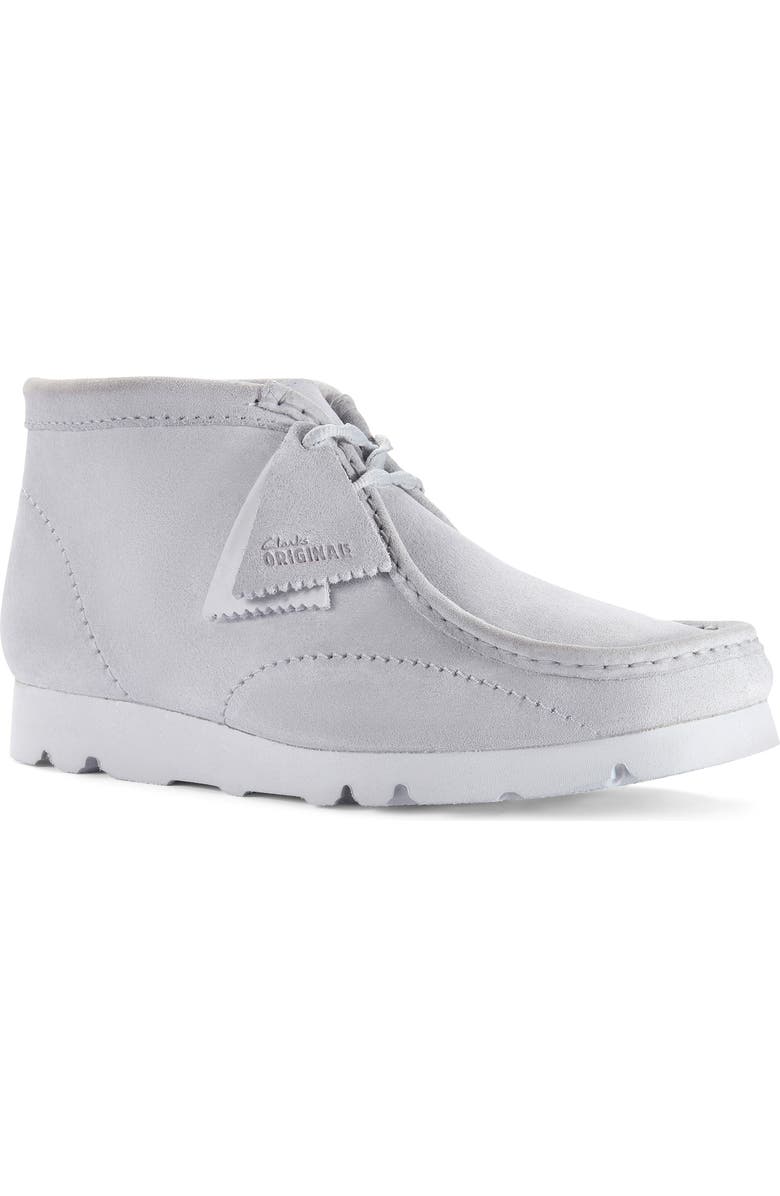 Clarks<sup>®</sup> Originals x Post Archive Faction Wallabee Chukka Boot, Main, color, Grey/ Blue