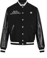 PHILIPP PLEIN Varsity Bomber Cocco Sleeves Las Vegas Men