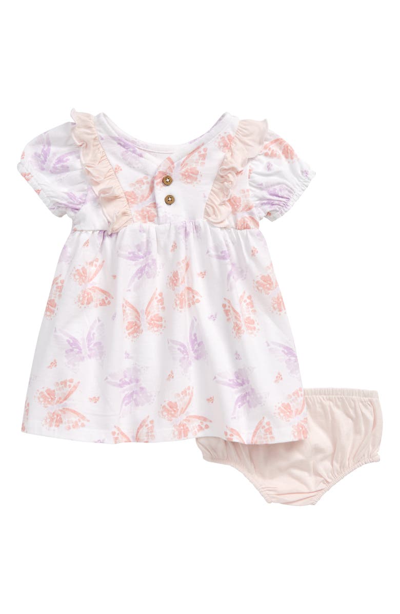 Burt's Bees Baby Butterfly Organic Cotton Dress, Alternate, color,