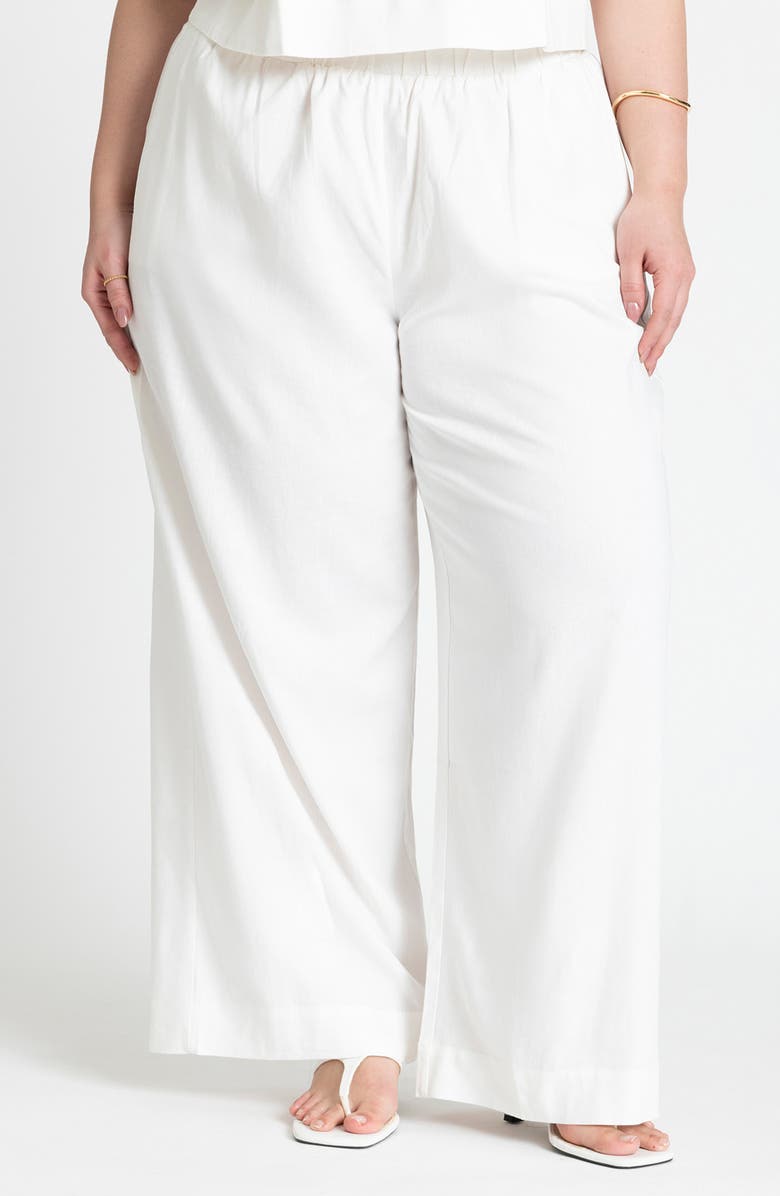 ELOQUII Wide Leg Pull-On Pants, Main, color, 