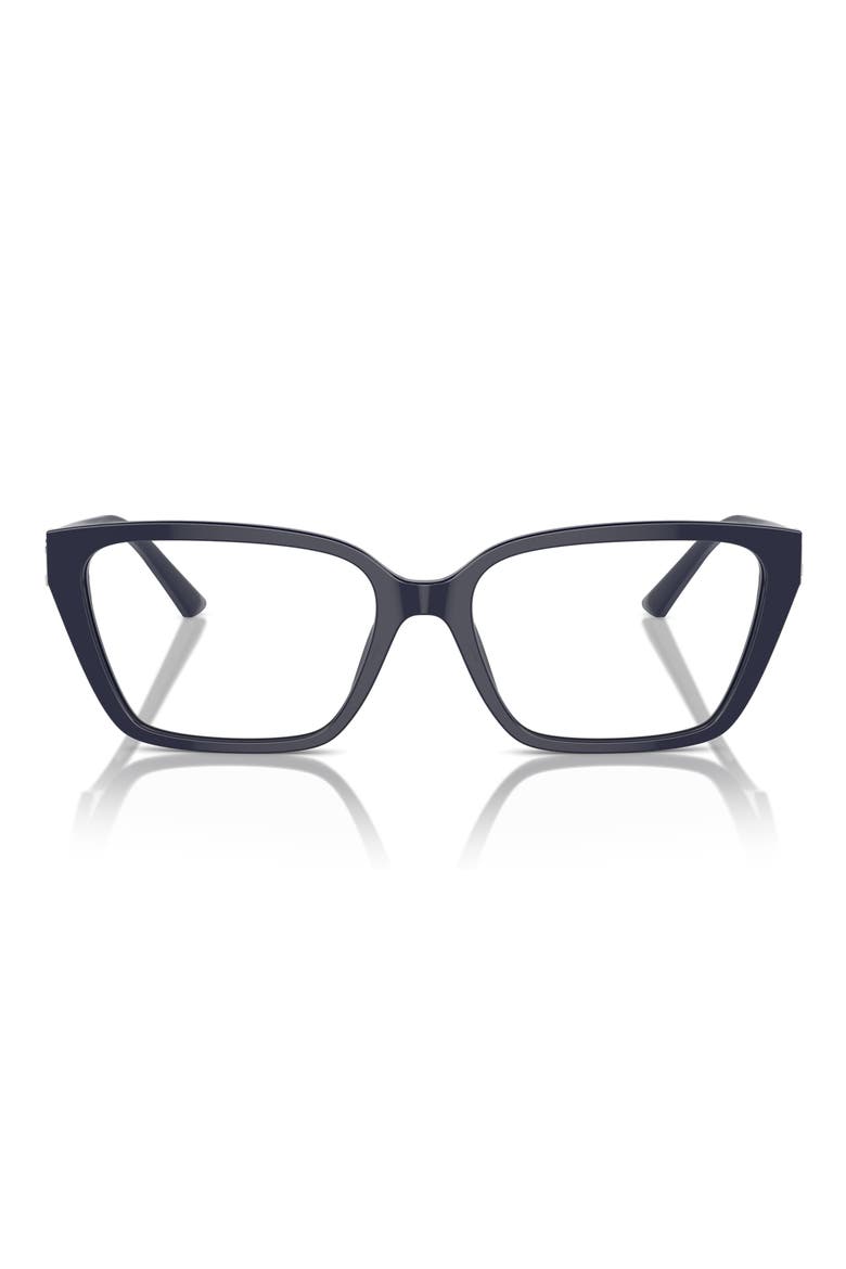 55mm Cat Eye Optical Glasses, Main, color, BLUE / DEMO LENS